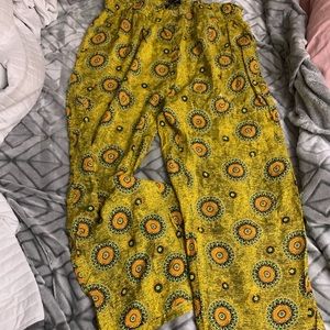 Multicolored Wide Leg Pants Never Worn